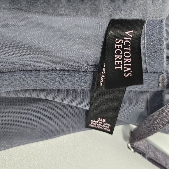 Victoria’s Secret 2014 Gray Lace Mesh & Rhinestone Lingerie Corset Top size 34B - Picture 7 of 10